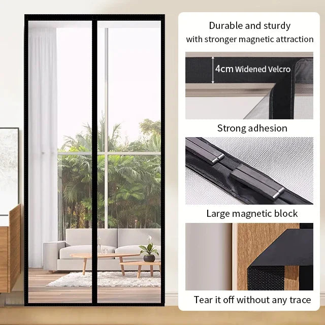 Magnetic Screen Door – Hands Free Mosquito Net Curtain
