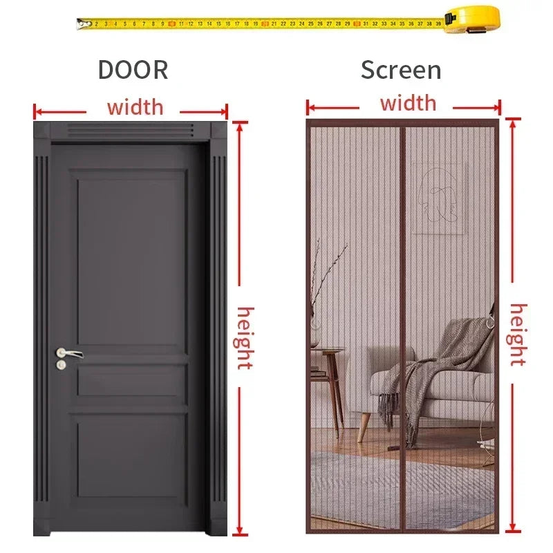 Magnetic Screen Door – Hands Free Mosquito Net Curtain